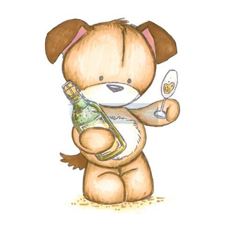 CL066 Штамп "Тоби с бутылкой" (Toby with bottle)