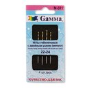 №22-24 Гобеленовые иглы "Gamma" с двойным ушком N-377 (4 шт. в конверте)