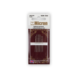 №24/26 Иглы гобеленовые "Micron" KSM-1055 (6 шт. в блистере)