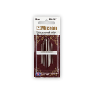 Универсальный набор швейных игл "Micron" KSM-1011 (12 шт. в блистере)