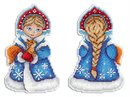Снегурочка (ёлочная игрушка) (пластиковая канва)