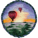 Брошь. Воздушные шары ("Живая картина")
