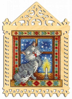 Зимний вечер (деревянная основа)