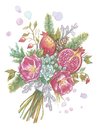 Дивный букет (скетч для раскрашивания)