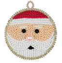 Новогодняя игрушка. Дед Мороз (6*6,5 см) (вышивка бисером) (подарочная упаковка)