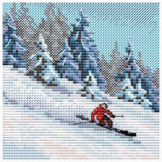 На горном склоне (11*11 см)
