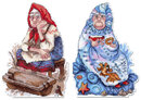 У разбитого корыта (19*12 см) (пластиковая канва) ("Золотая рыбка")